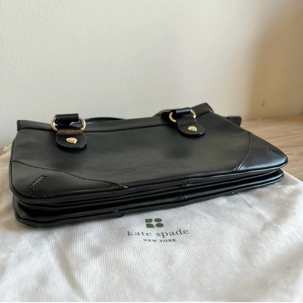 Kate Spade Black Satchel with Gold Accents - Picture 9 of 11